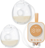 NCVI Hands Free Wearable Breast Pump, Portable Double Electric Pump, 4 Modes 9 Levels, Combined with Strong Motor and Wearable Cups, 21/24/28mm, Newly Breastfeeding Pump with Lightweight, Low Noise