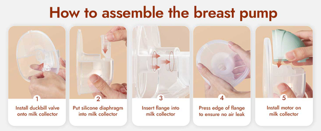 How to assemble the breast pump