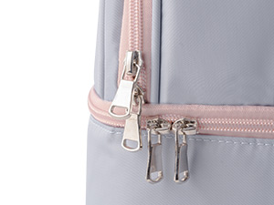 NCVI Breastmilk Cooler Bag (Grey) Product Details - Two-way Zippers