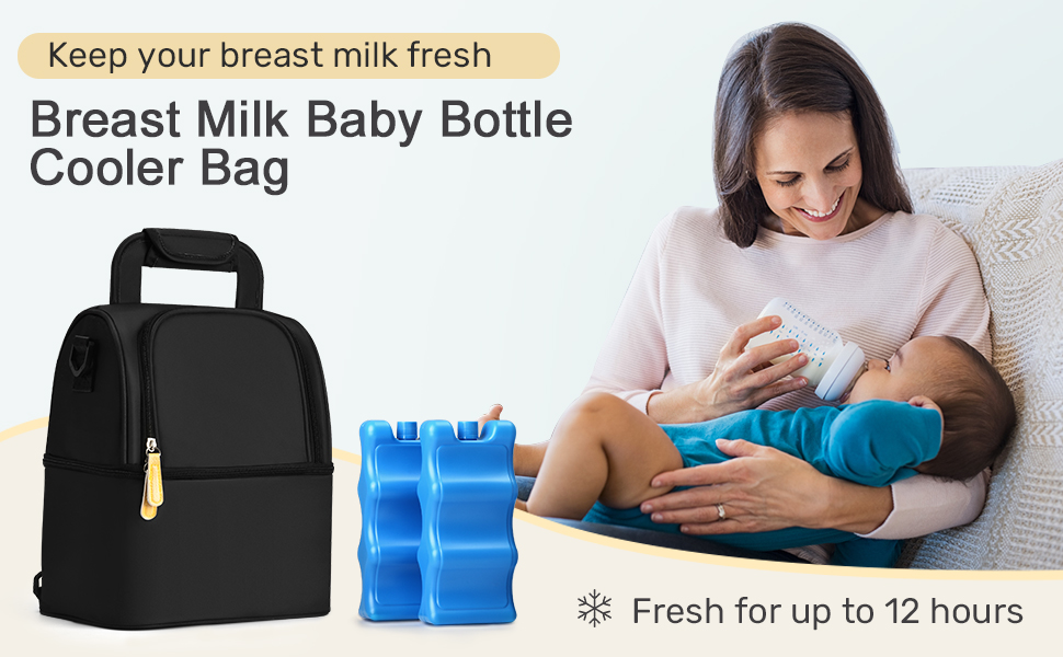 NCVI Breastmilk Cooler Bag with 2 Ice Pack 9509-10 Keep your breast milk fresh