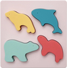 NCVI Christmas Baby Animal Puzzles 12-18 Months+, Soft Silicone Toddler Puzzles Ages 1-2, Food-Grade Silicone