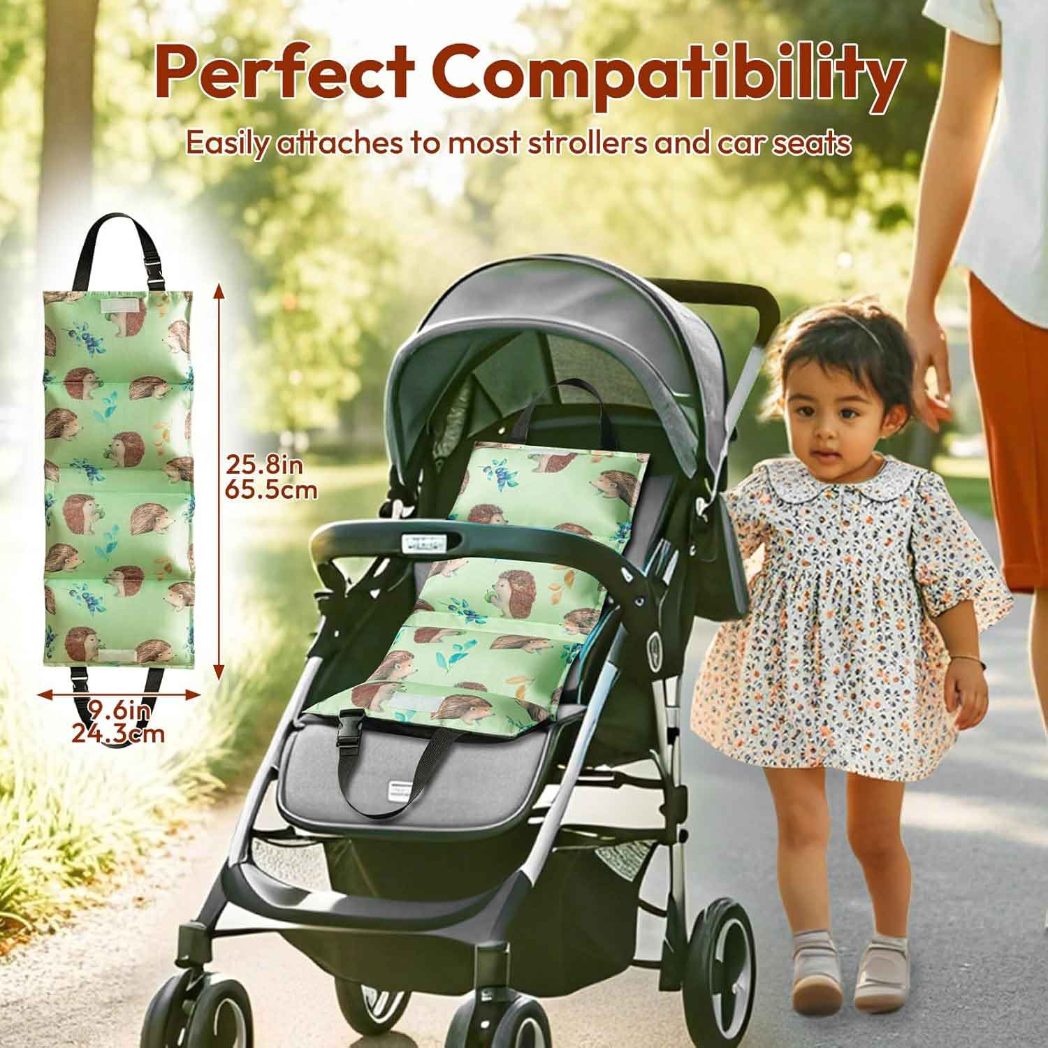 NCVI Car Seat Cooling Pad, Baby Stroller Cooling Pad -Easily attaches to most strollers and car seats