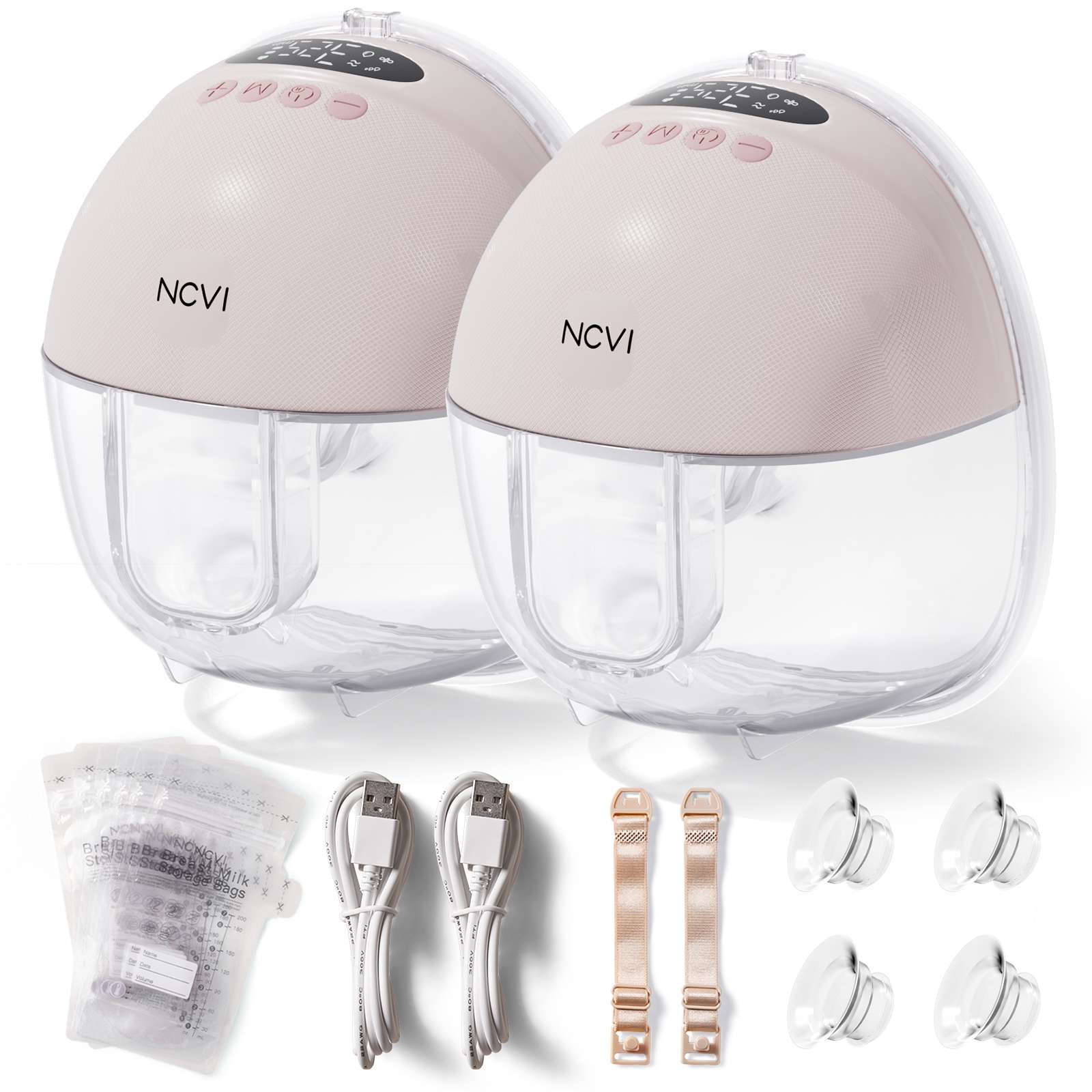 NCVI Hands Free Breast Pump 8131 (Pink)