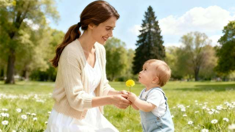 Mom and baby interact outdoors.jpg