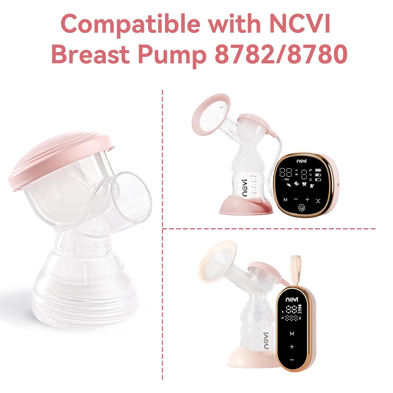 NCVI Replacement Connector Compatible with 8782, Breast Pump Accessories, BPA Free, 1 PC