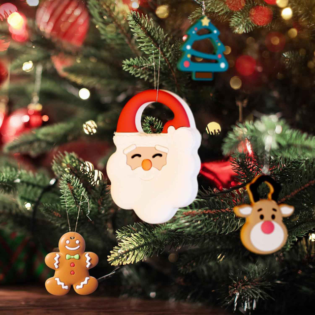 NCVI Christmas Silicone Teether | Gingerbread Man, for Chewing, Gum Relief & Stocking Stuffers