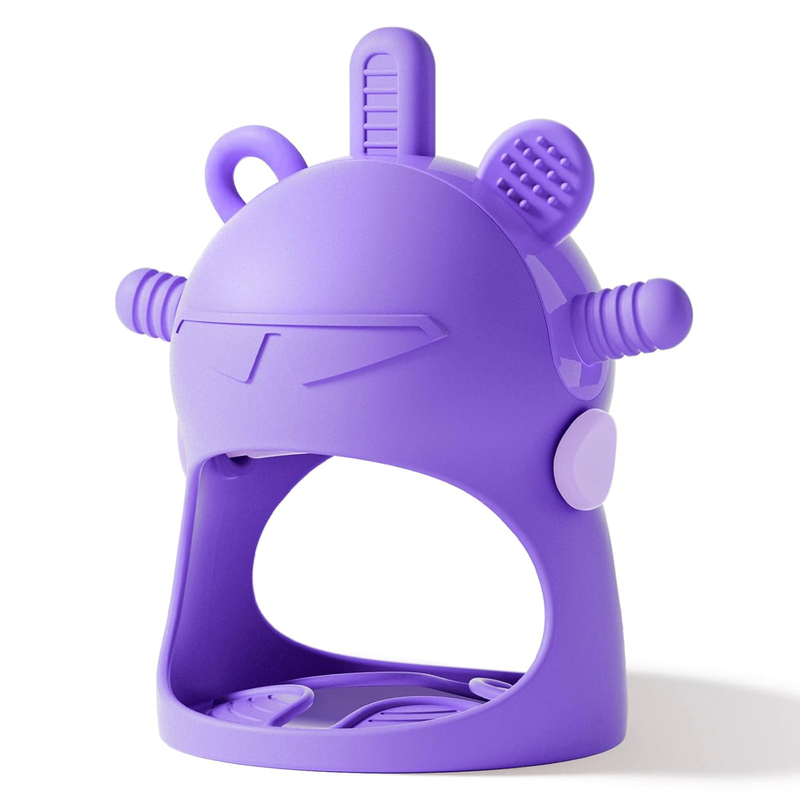 NCVI Baby Easter Silicone Teether Hand Grip Purple