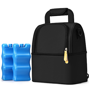 Breastmilk cooler bag with ice pack