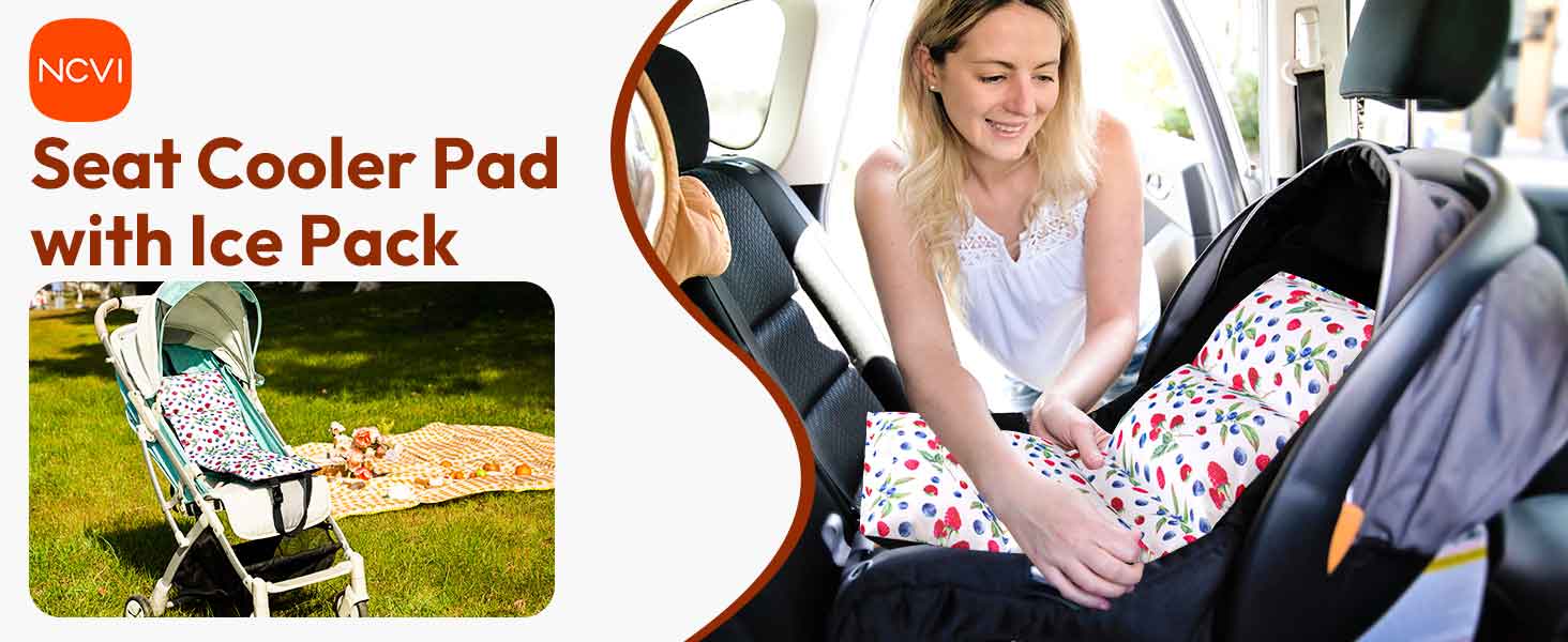 NCVI Car Seat Cooling Pad— Quickly Cools Baby's Car Seat and Stroller in Heat