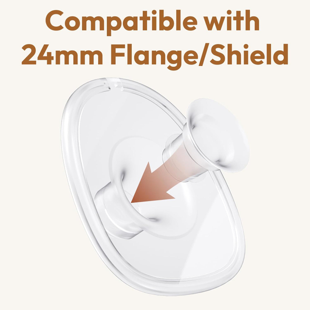 NCVI Silicone Flange Insert for 24mm Flange/Shield, Compatible with NCVI Wearable Breast Pump 8111/8131, Breastfeeding Essential for Moms, 4PCS (21mm)