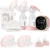 Demo-NCVI Double Electric Breast Pump 8782, Portable Anti-Backflow, with 4 Size Flanges, 4 Modes & 9 Levels, LED Display, 10 Breastmilk Storage Bags, Ultra-Quiet And Pain Free Breast Pumps