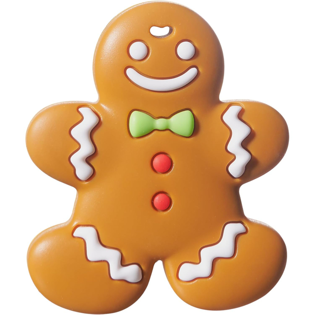NCVI Christmas Silicone Teether | Gingerbread Man, for Chewing, Gum Relief & Stocking Stuffers