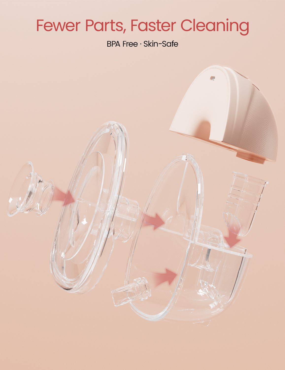 Breast Pump Hands Free, Wearable Breastfeeding Pump with 4 Modes & 9 Levels, Portable Electric Breast Pump, Strong Suction, Discreet & Smart Display, 19/21/24mm Insert/Flange, 2 Pack