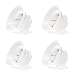 Flange Inserts 4PCS 21mm for 24mm Flanges of Most Pumps, BPA Free Silicone Flange Inserts, Breastfeeding Pump Accessories