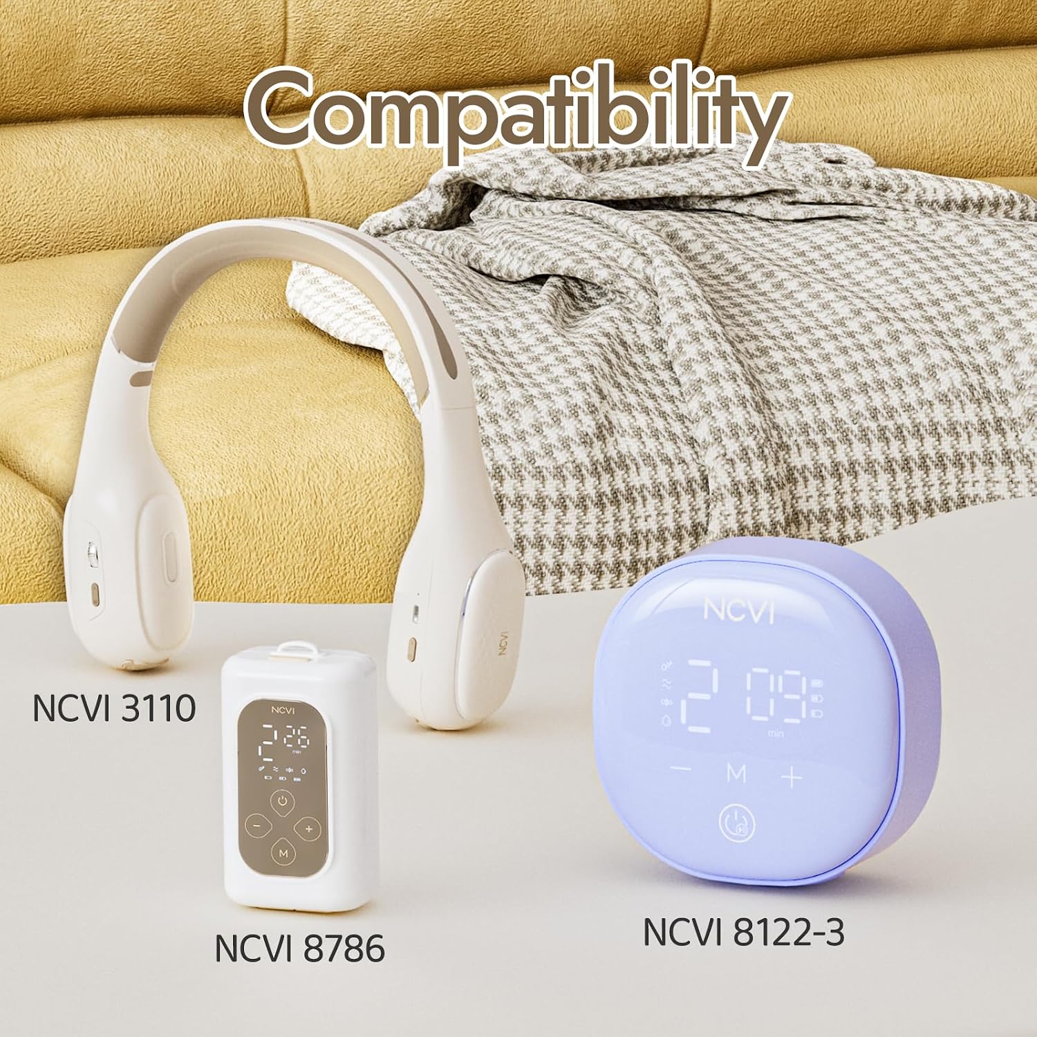 NCVI 4PCS Replacement Diaphragm, Wearable Pump Parts Fit 3110/8786/8122-3