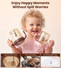 NCVI Sippy Cups for Toddlers 1-3, Toddler Cups, Spill Resistant, 6oz, Brown