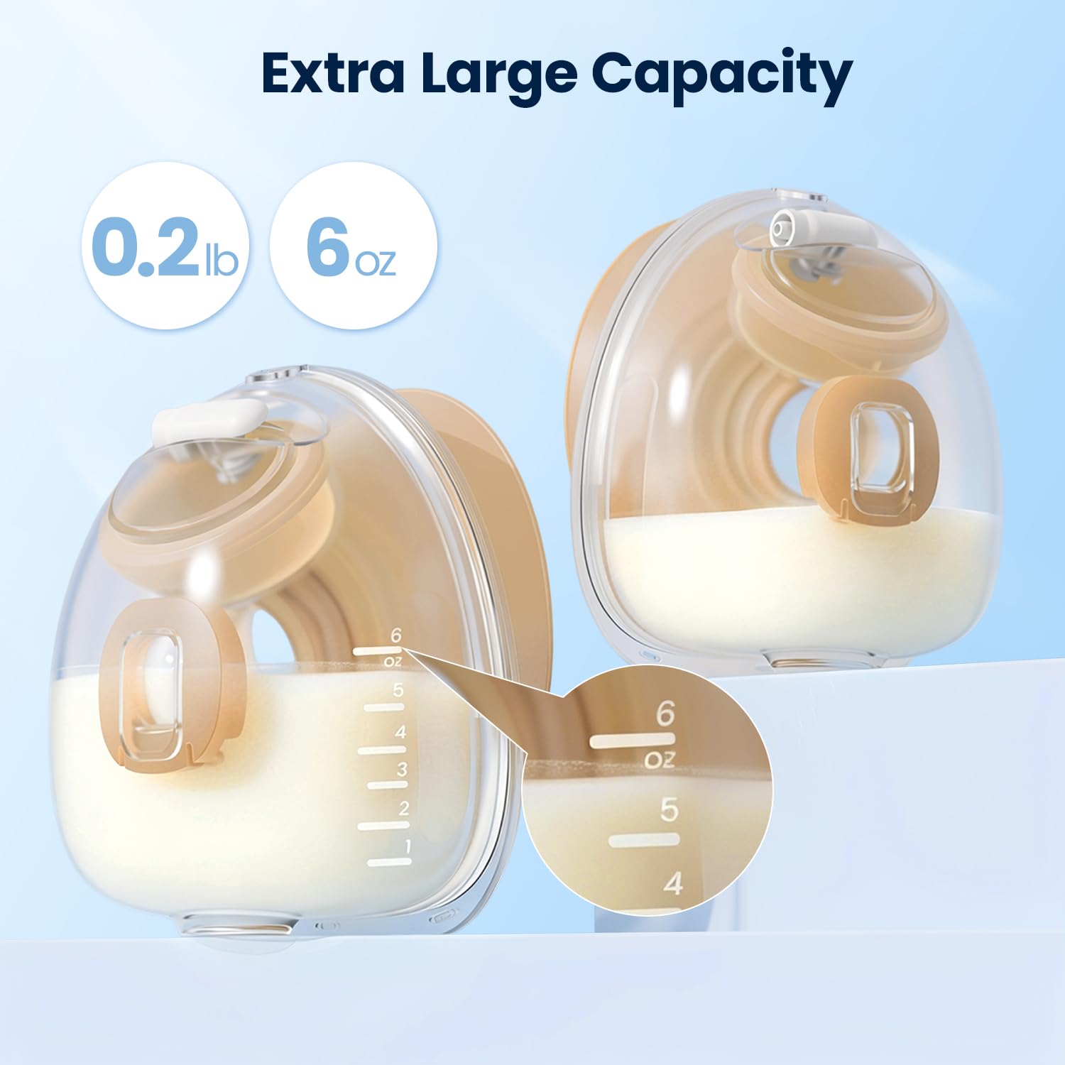 NCVI 6oz Collection Cups, Breast Pump Parts for 3110/8132/8122/8786