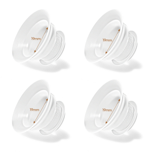 Flange Inserts 4PCS 19mm for 24mm Flanges of Most Pumps, BPA Free Silicone Flange Inserts, Breastfeeding Pump Accessories