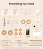 NCVI Wearable Hands Free Electric Breast Pump, 21/24mm Flanges, Portable