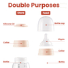 LUCINA BABY double purpose silicone baby bottle - store milk in fridge or feed directly, includes silicone lid, collar, nipple and cap
