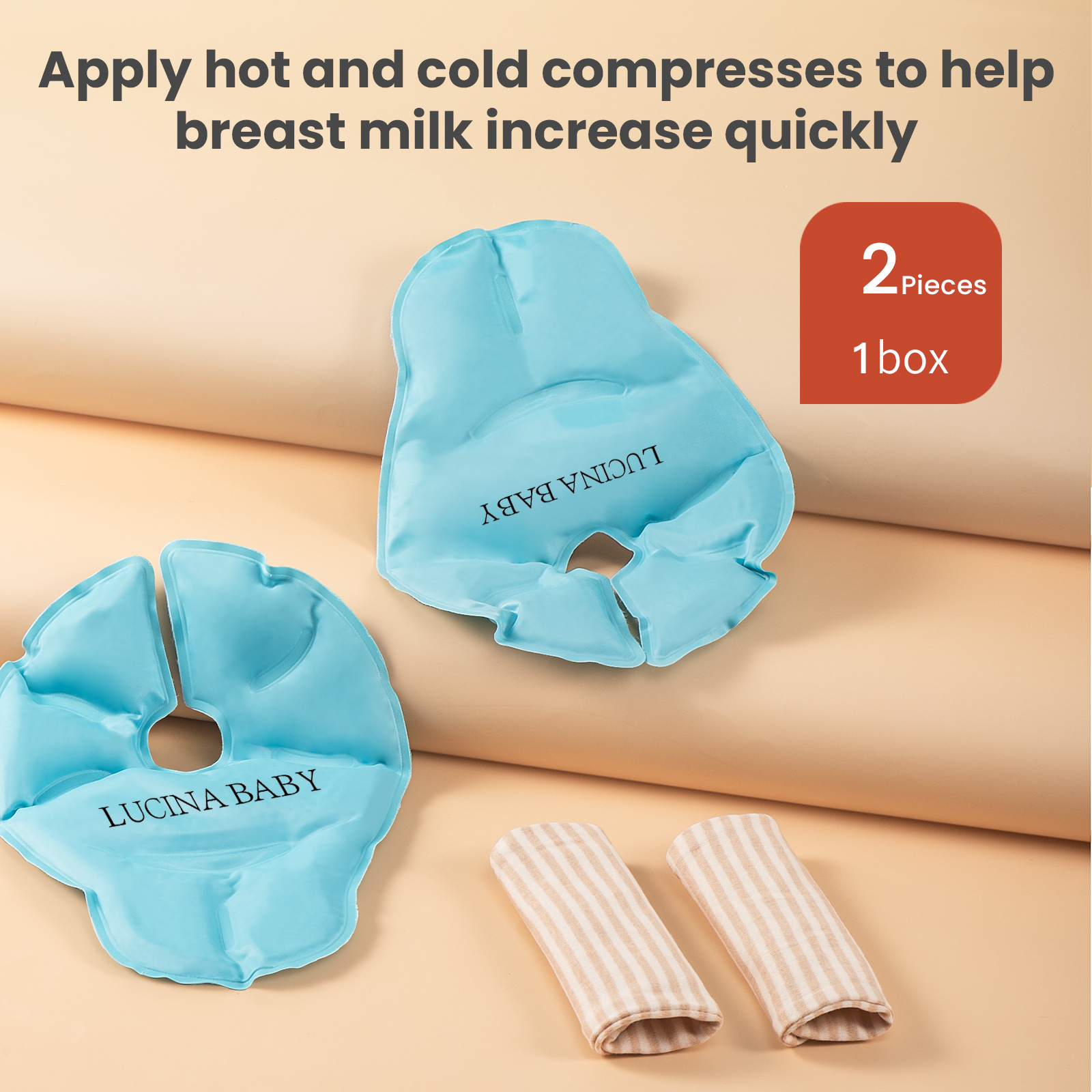 LUCINA BABY full-coverage nursing pad - hot and cold compresses help increase breast milk quickly, covers side chest area
