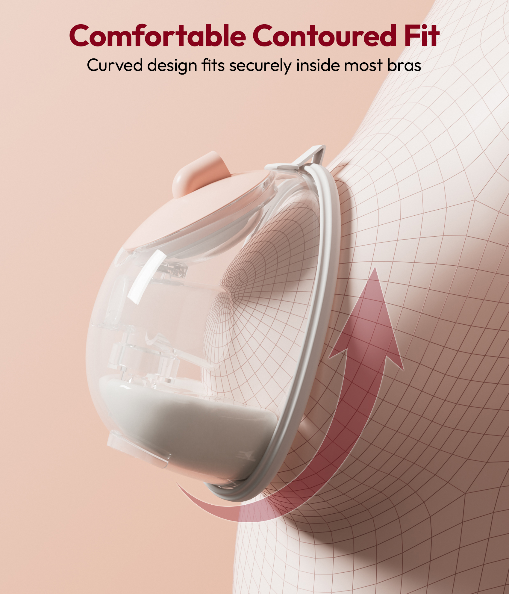NCVI Wearable Breast Pump, in-Bra Hands-Free Electric Pump with Carry Case