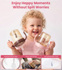 NCVI Sippy Cups for Toddlers 1-3, PPSU Toddler Cups Spill Proof, 6oz, Pink