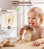 NCVI Sippy Cups for Toddlers 1-3, Toddler Cups, Spill Resistant, 6oz, Brown