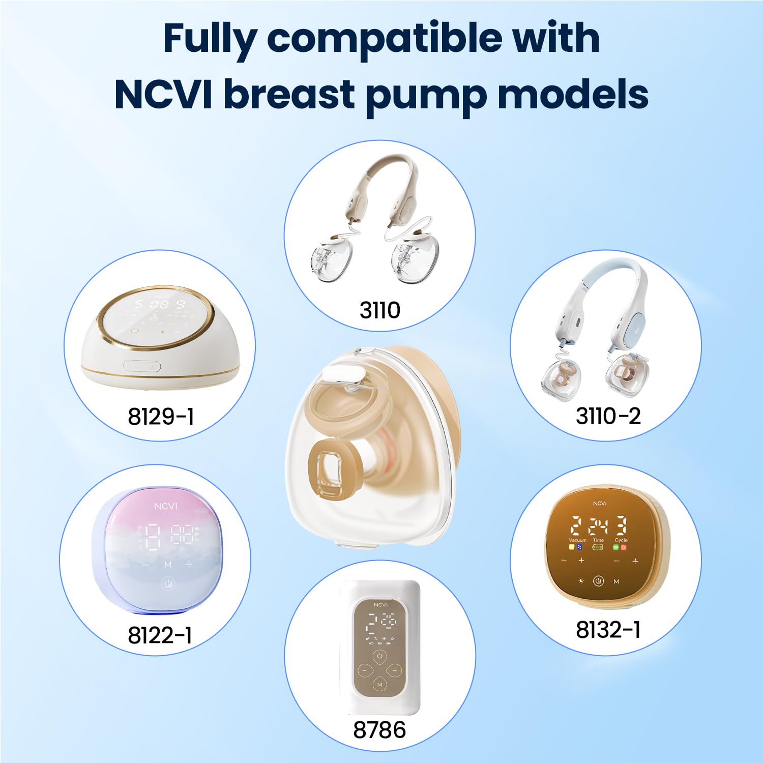 NCVI 6oz Collection Cups, Breast Pump Parts for 3110/8132/8122/8786